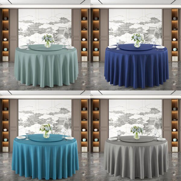 Pure Linen Textured Slub Round Tablecloth