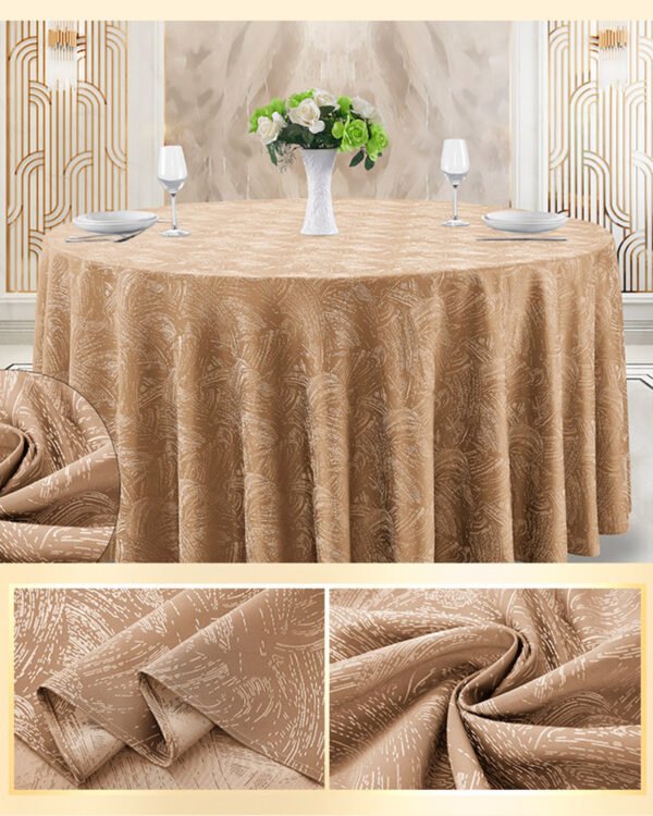 tablecloth (1) Round Jacquard Polyester Tablecloth W4 | GeoWeave