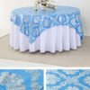 tablecloth (11) Floral Foil Printed Polyester Tablecloth | GeoWeave