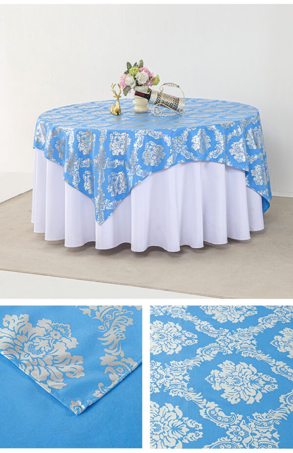 tablecloth (11) Floral Foil Printed Polyester Tablecloth | GeoWeave