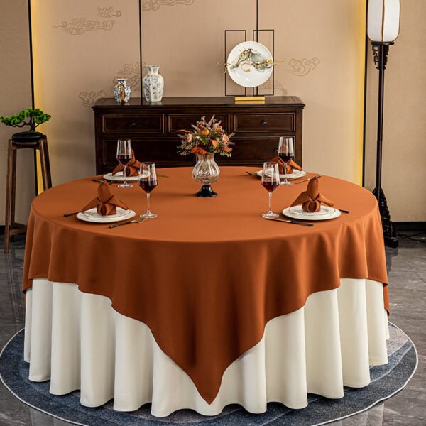 tablecloth (17) Double-Layer Thick Cotton-Linen Round Tablecloth | GeoWeave