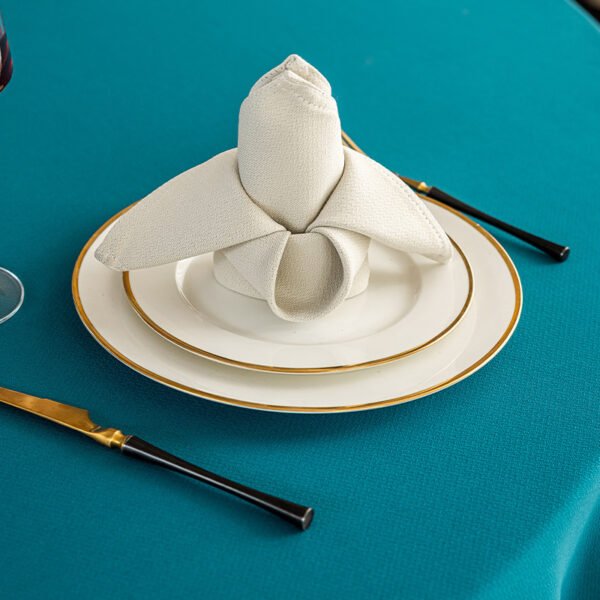 tablecloth (18) Double-Layer Thick Cotton-Linen Round Tablecloth | GeoWeave