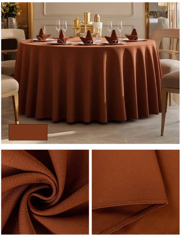 tablecloth (2) Double-Layer Thick Cotton-Linen Round Tablecloth | GeoWeave
