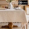 tablecloth (2) French Style Imitation Linen Embossed Tablecloth | GeoWeave