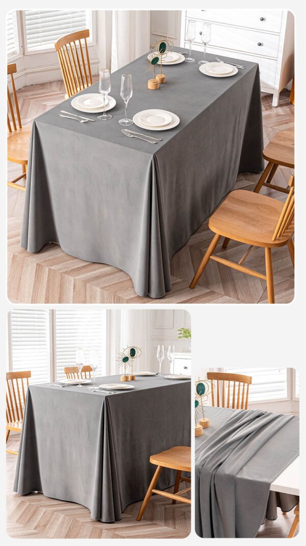 Faux Mink Velvet Rectangular Tablecloth | GeoWeave