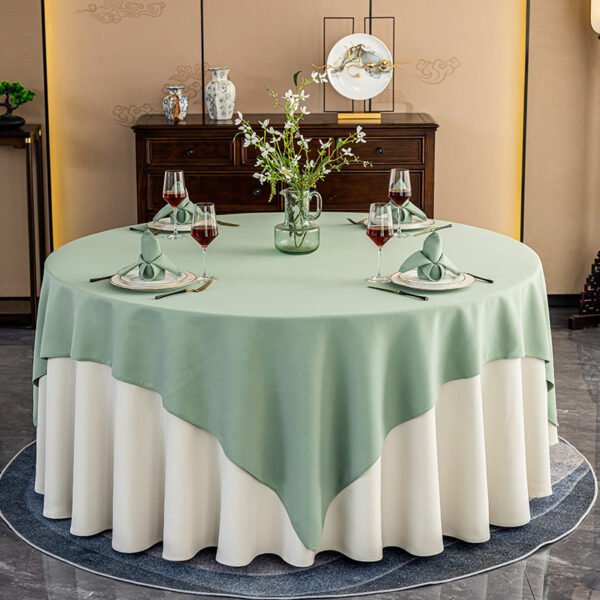 tablecloth (21) Double-Layer Thick Cotton-Linen Round Tablecloth | GeoWeave