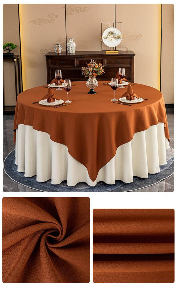 tablecloth (23) Double-Layer Thick Cotton-Linen Round Tablecloth | GeoWeave