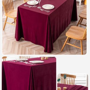 Faux Mink Velvet Rectangular Tablecloth | GeoWeave