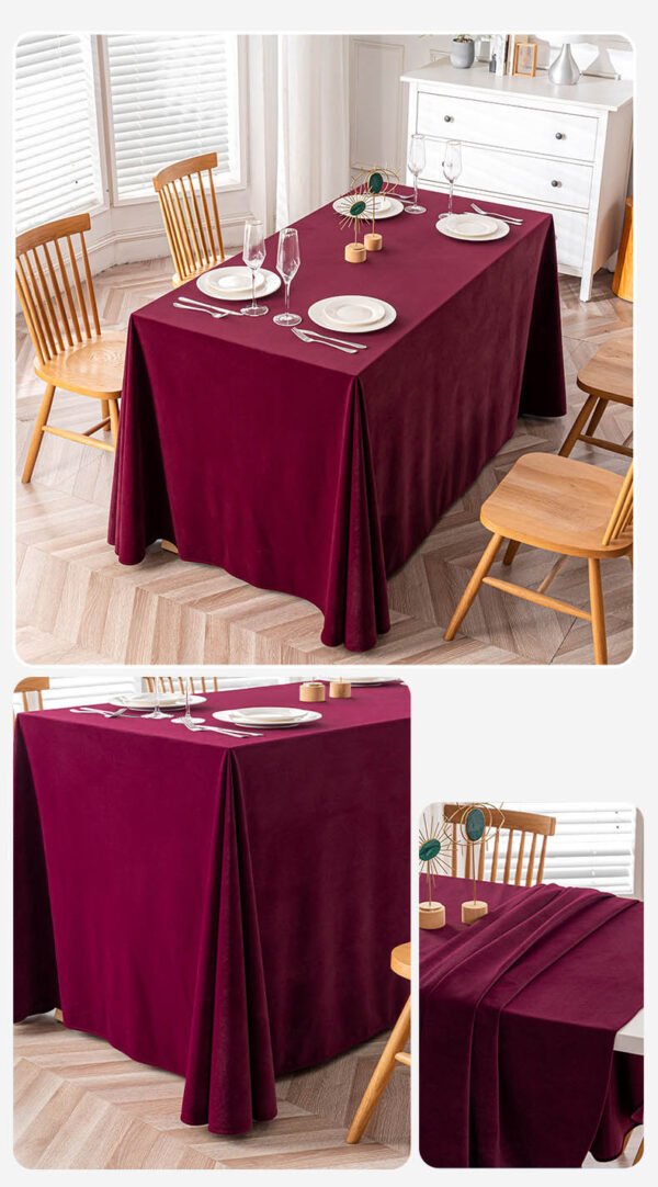 Faux Mink Velvet Rectangular Tablecloth | GeoWeave