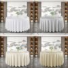 Pure Linen Textured Slub Round Tablecloth