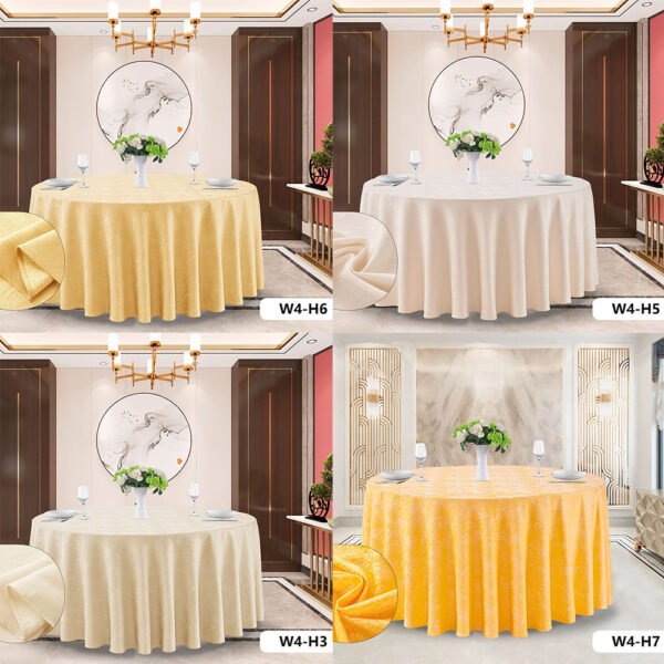 tablecloth (3) Round Jacquard Polyester Tablecloth W4 | GeoWeave