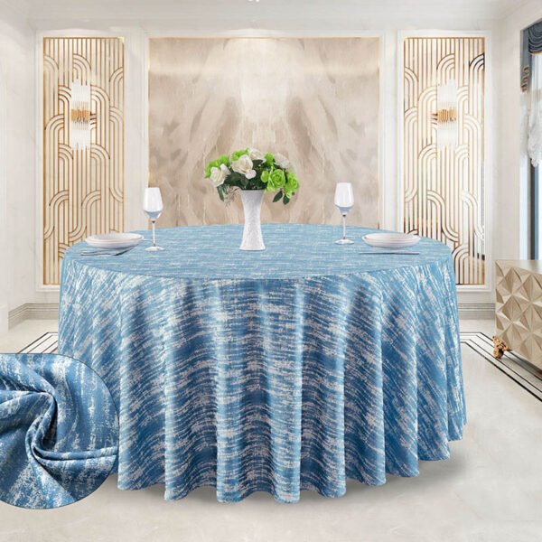tablecloth (4) Dual-Tone High Precision Jacquard Round Tablecloth | GeoWeave