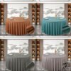 tablecloth (4) Solid Color Cotton-Linen Round Tablecloth | GeoWeave