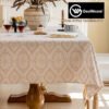 tablecloth (4) French Style Imitation Linen Embossed Tablecloth | GeoWeave