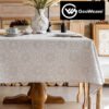 tablecloth (5) French Style Imitation Linen Embossed Tablecloth | GeoWeave
