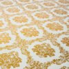 tablecloth (6) Floral Foil Printed Polyester Tablecloth | GeoWeave