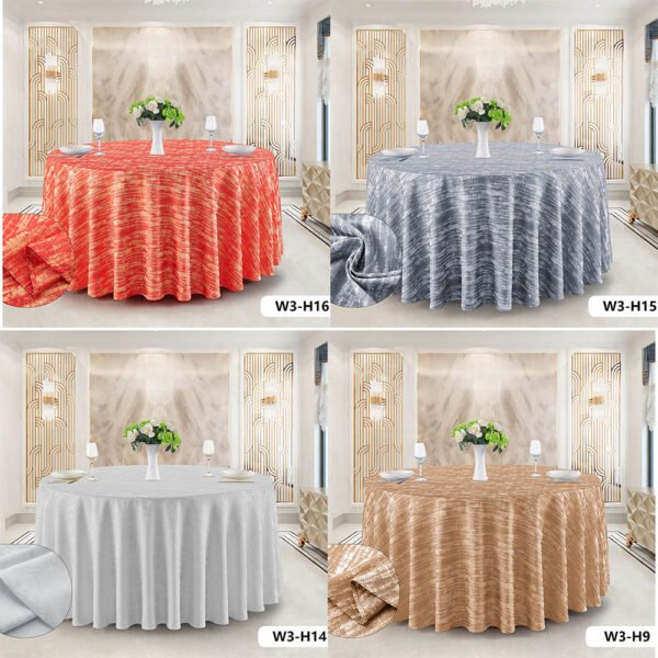 tablecloth (7) Dual-Tone High Precision Jacquard Round Tablecloth | GeoWeave