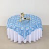 tablecloth (8) Floral Foil Printed Polyester Tablecloth | GeoWeave