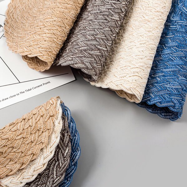 thick cotton ramie placemat (1) Thickened cotton ramie placemat 38cm grey