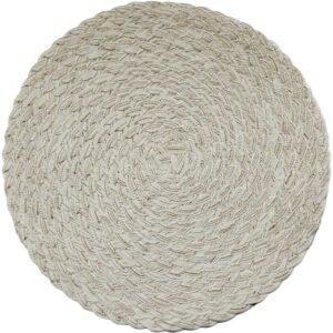 Thickened cotton ramie placemat 38cm grey