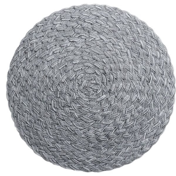 thick cotton ramie placemat (6) Thickened cotton ramie placemat 38cm grey