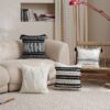 tufted cushion cover (2) Cotton tufted geometric cushion cover 45x45cm–60x60cm