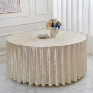 Thick Velvet Round Tablecloth | GeoWeave