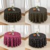 Geometric Foil Printed Polyester Tablecloth | GeoWeave