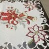 white Christmas bell embroidered placemat (5) White Christmas bell embroidered rectangular placemat