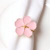 White Flower Napkin Ring Zinc Alloy