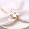 White Flower Napkin Ring Zinc Alloy