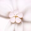 White Flower Napkin Ring Zinc Alloy