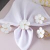 White Flower Napkin Ring Zinc Alloy