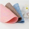 woven round dining mat (1) Colorful woven cotton yarn round placemat 30cm blue