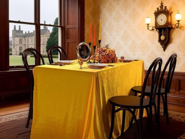 Rectangular Velvet “Ice Flower” Tablecloth | GeoWeave