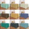 satin polyester tablecloth (1) 230GSM Satin Polyester Banquet Tablecloth – Glossy Hotel Linen