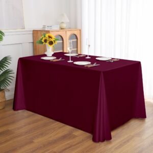 230GSM Satin Polyester Banquet Tablecloth – Glossy Hotel Linen