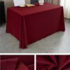 Burgundy Velvet Heavy Tablecloth
