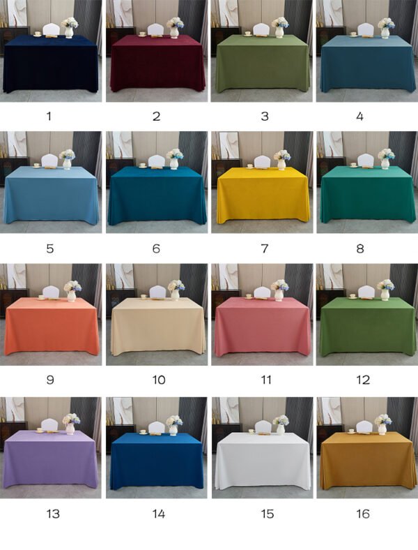 Burgundy velvet heavy tablecloth for wedding and banquet use