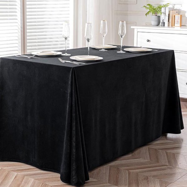 velet tablecloth (4) 280GSM Velvet Polyester Banquet Tablecloth – Luxury Hotel Linen