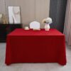 Burgundy velvet heavy tablecloth for wedding and banquet use
