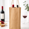 Custom Jute Wine Bag with Clear Window