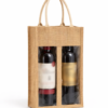 Custom Jute Wine Bag with Clear Window