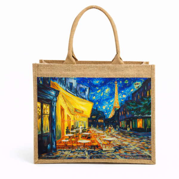 custom jute tote bag