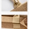 burlap tote bag with clear display window wholesale