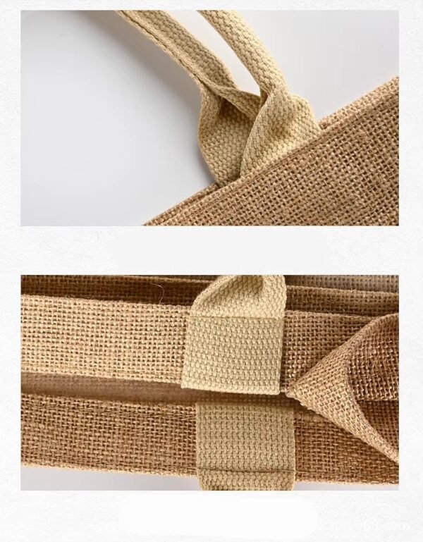burlap tote bag with clear display window wholesale