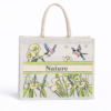 Custom Printed Jute Tote Bag – Colorful Burlap Shopping Bag with Logo