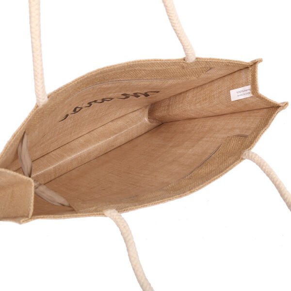 custom jute shopping bag
