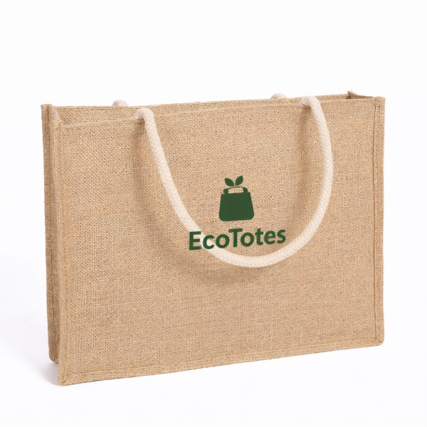 custom jute shopping bag