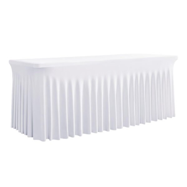 Conference rectangular table skirt black